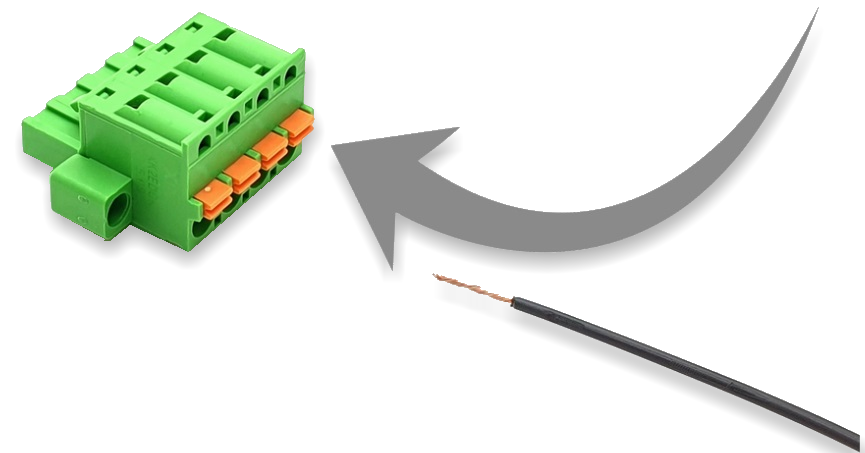 Push-button terminal connector